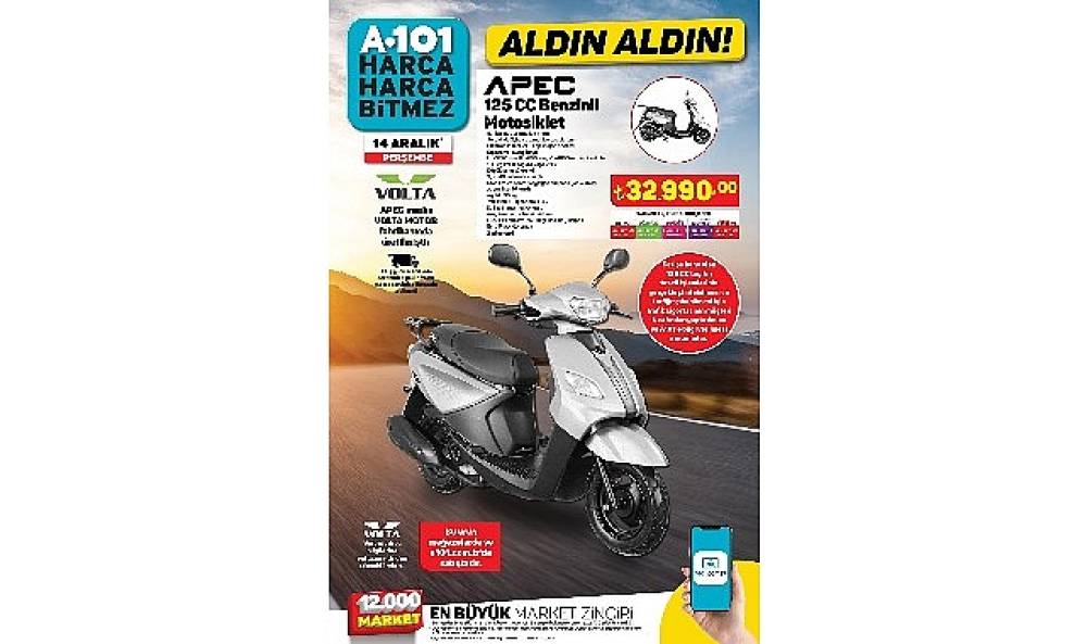 A101 14 Aralık'ta Motosiklet Satacak