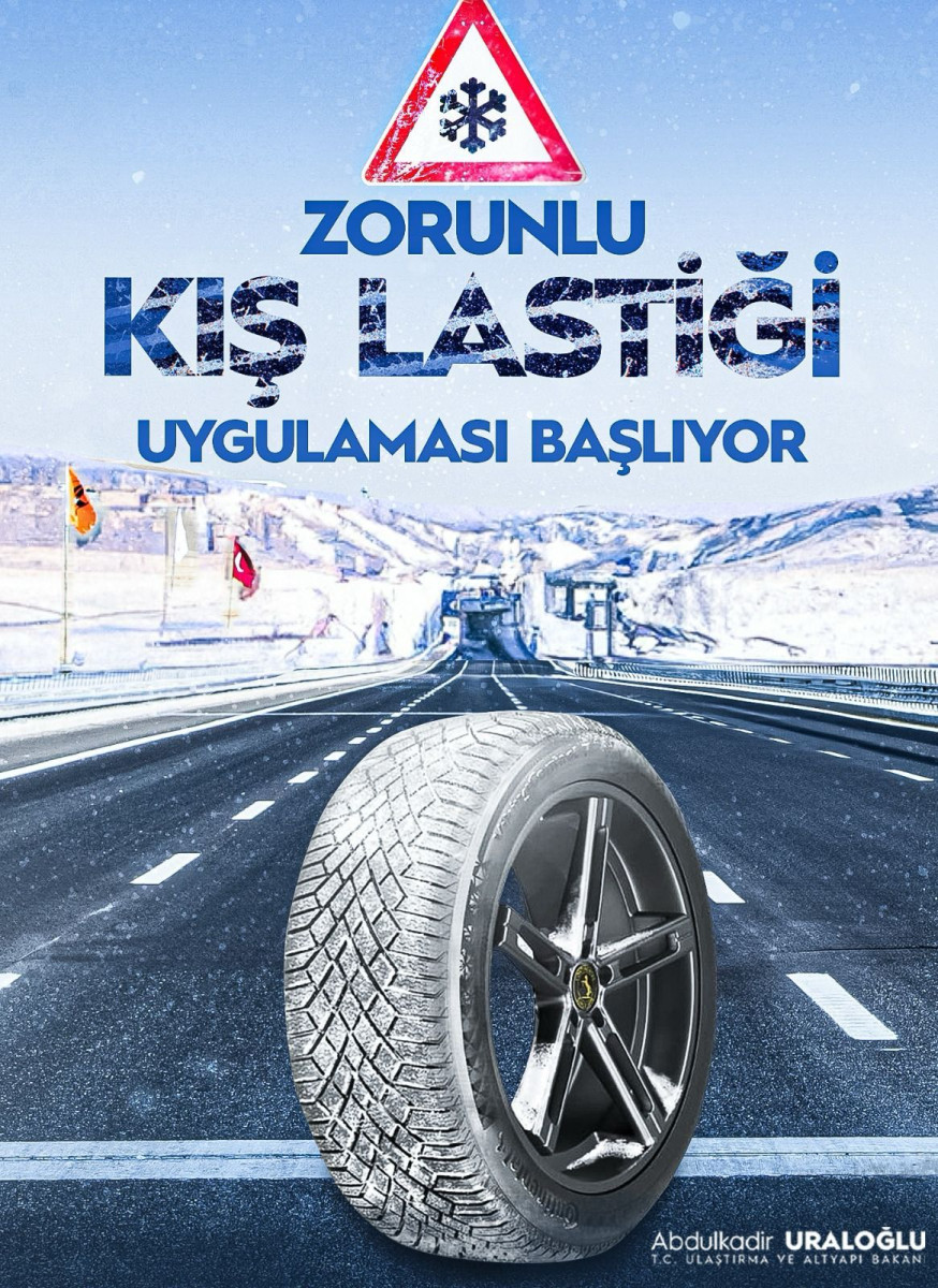 ZORUNLU KIŞ LASTİĞİ UYGULAMASI 1 ARALIK'TA BAŞLIYOR